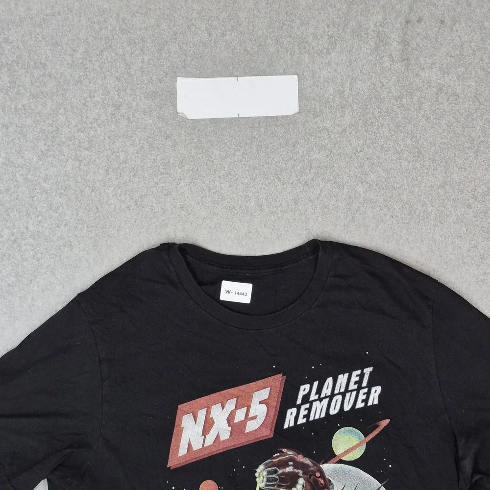 Wrangler Men Shirt M Black Graphic Rick And Morty Laser Logo Short Sleeve  READ